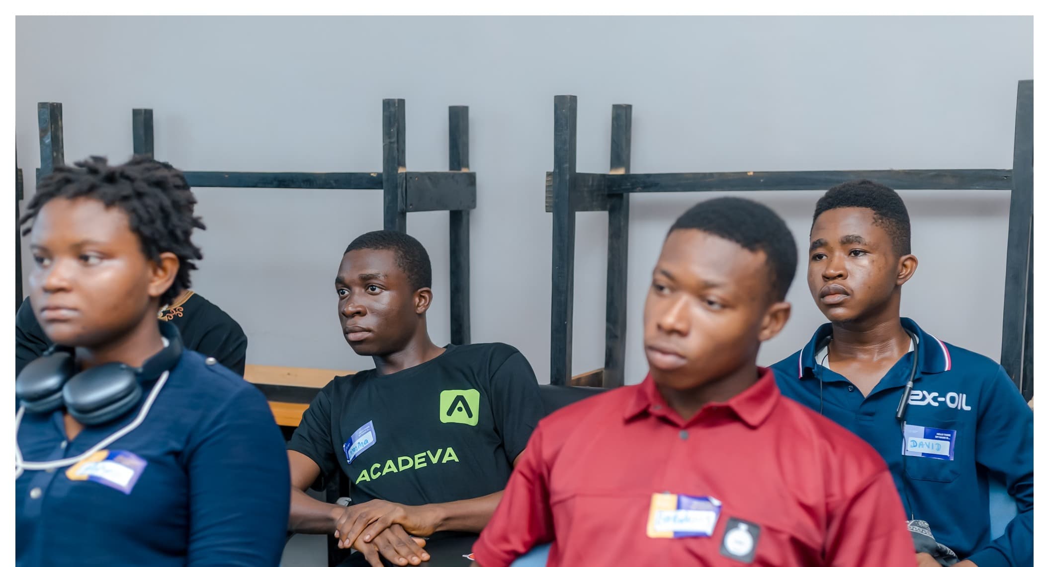 Builders at a Pi Jam session in Uyo.